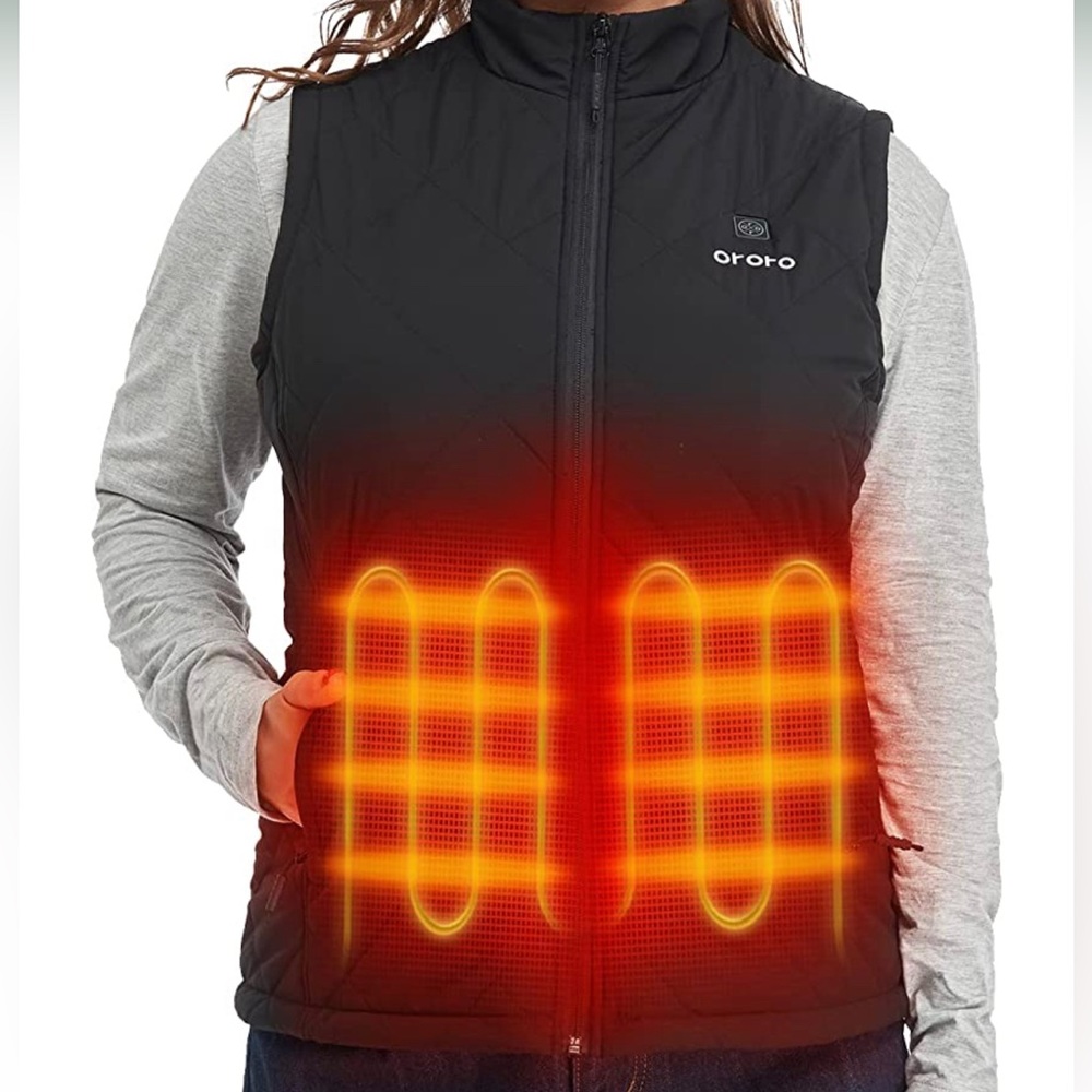New in Box! ORORO WOMEN’s Heated Fleece Vest Black Medium